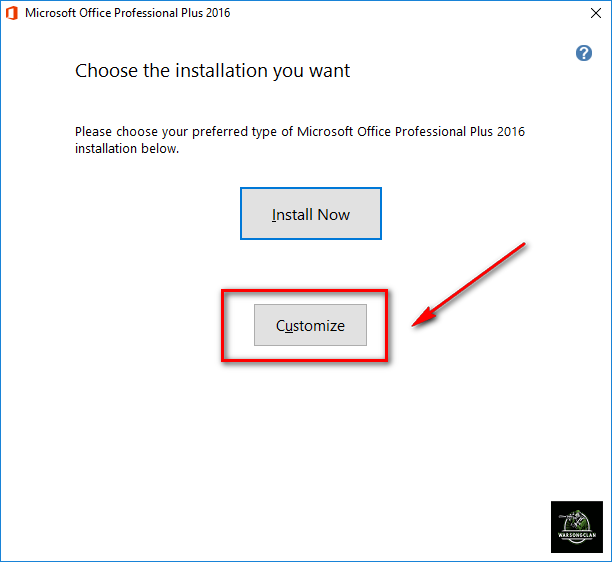 Install Office 2016